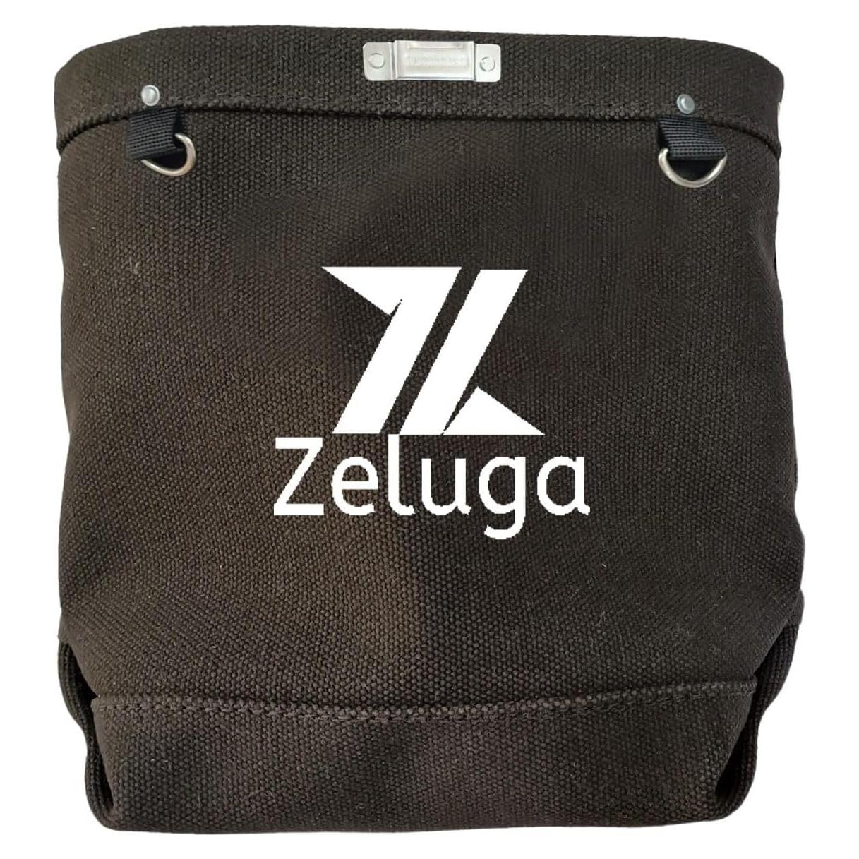 Bolsa de Herramientas de Lona Zeluga 28 oz Negra con Cierre