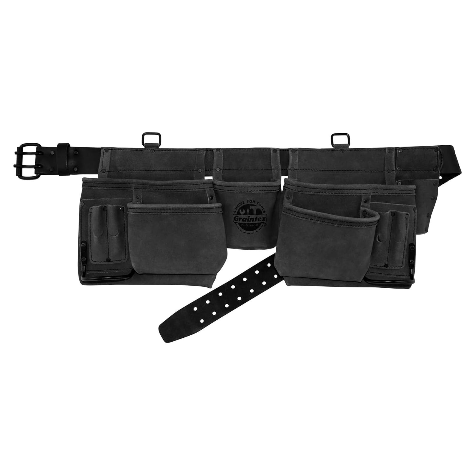 Delantal Profesional Graintex DS2448 con 12 Bolsillos de Cuero