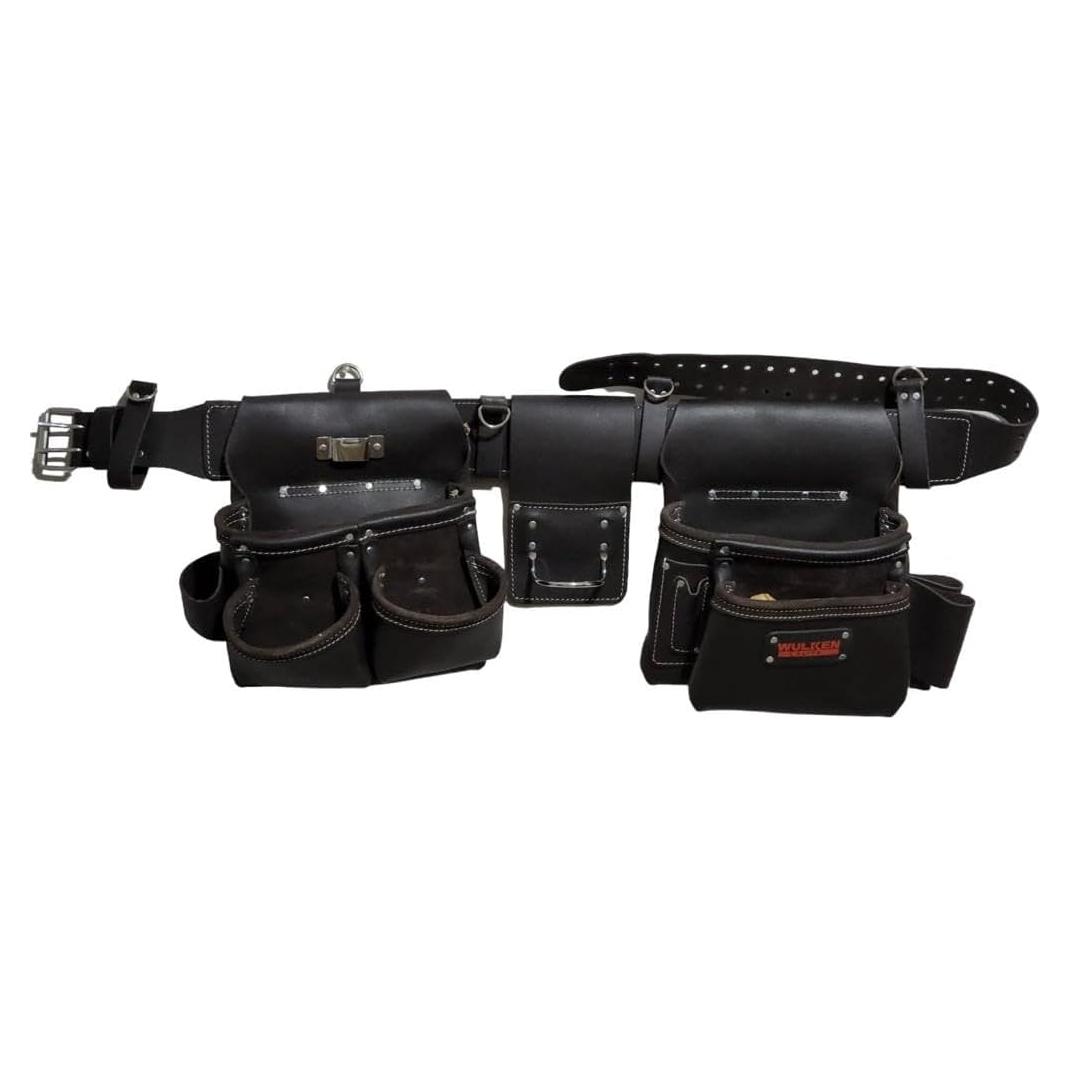 Bolsa de Herramientas de Cuero Supremo 11 Bolsillos Negra