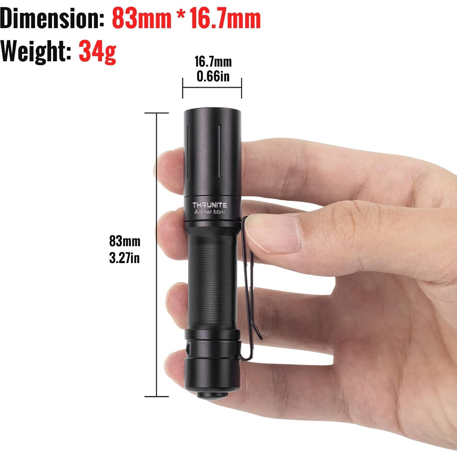 Linterna EDC ThruNite Archer Mini 405 Lúmenes Recargable USB-C