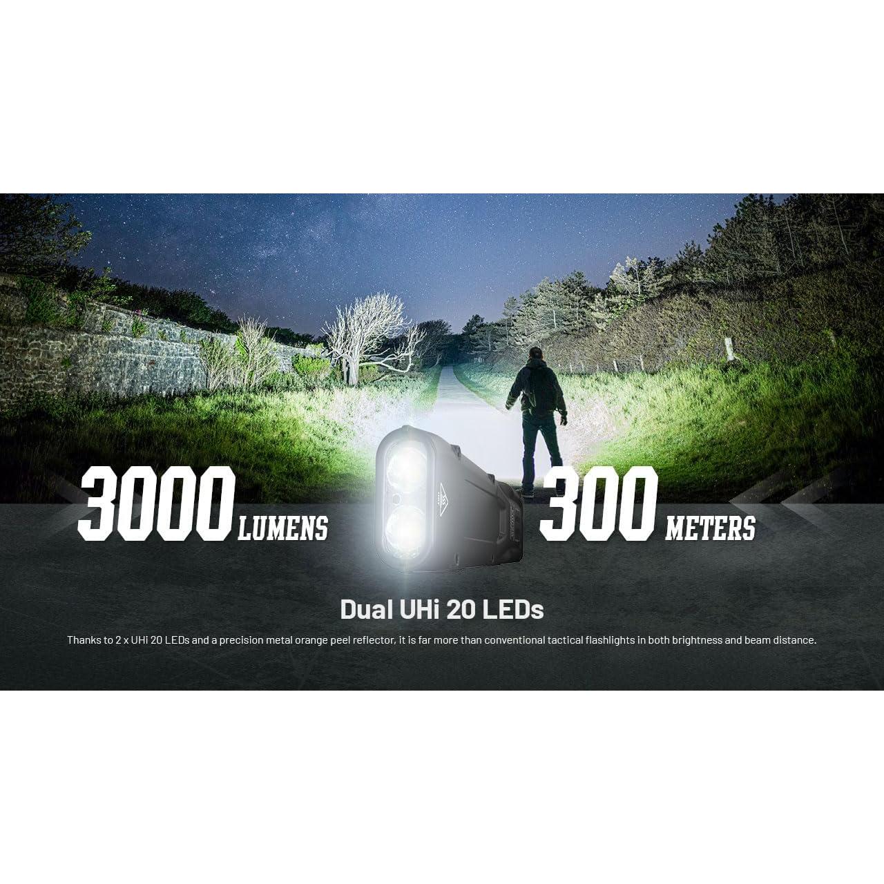 Linterna EDC Nitecore EDC25, 3000 Lúmenes, Recargable USB-C