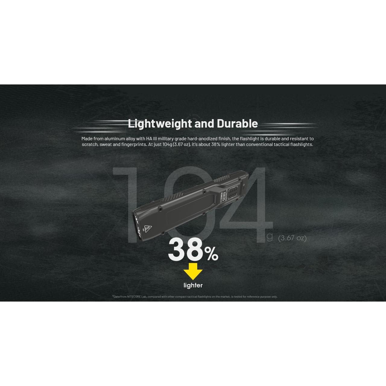 Linterna EDC Nitecore EDC25, 3000 Lúmenes, Recargable USB-C