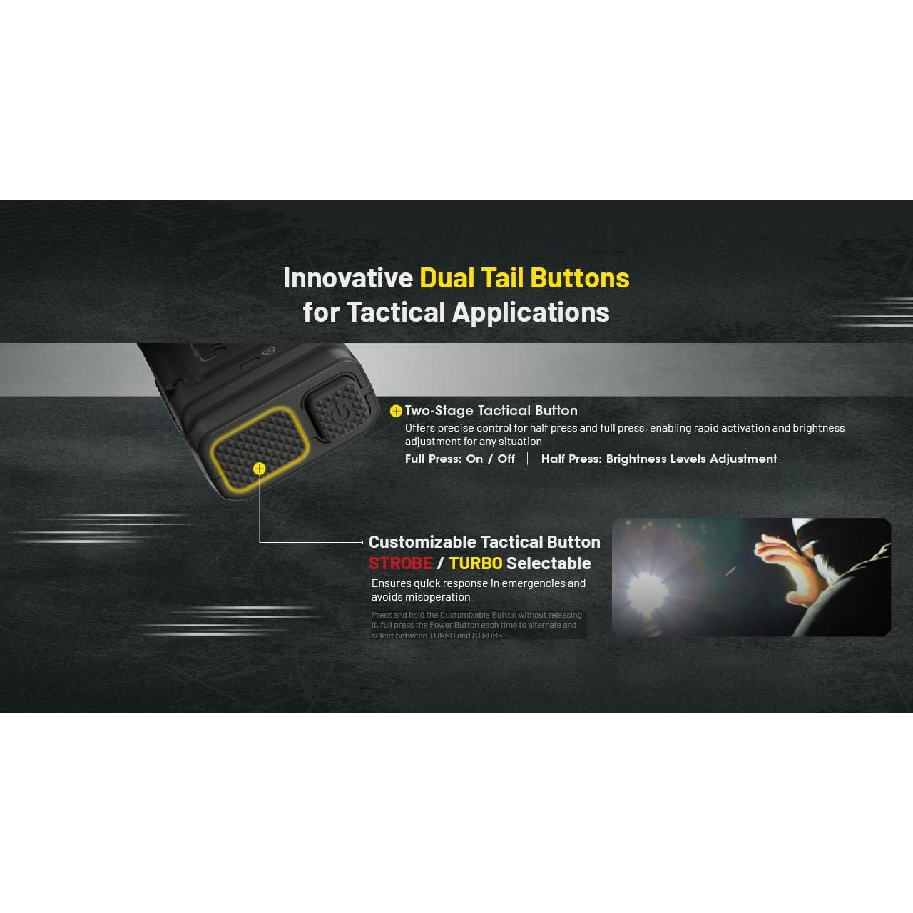 Linterna EDC Nitecore EDC25, 3000 Lúmenes, Recargable USB-C