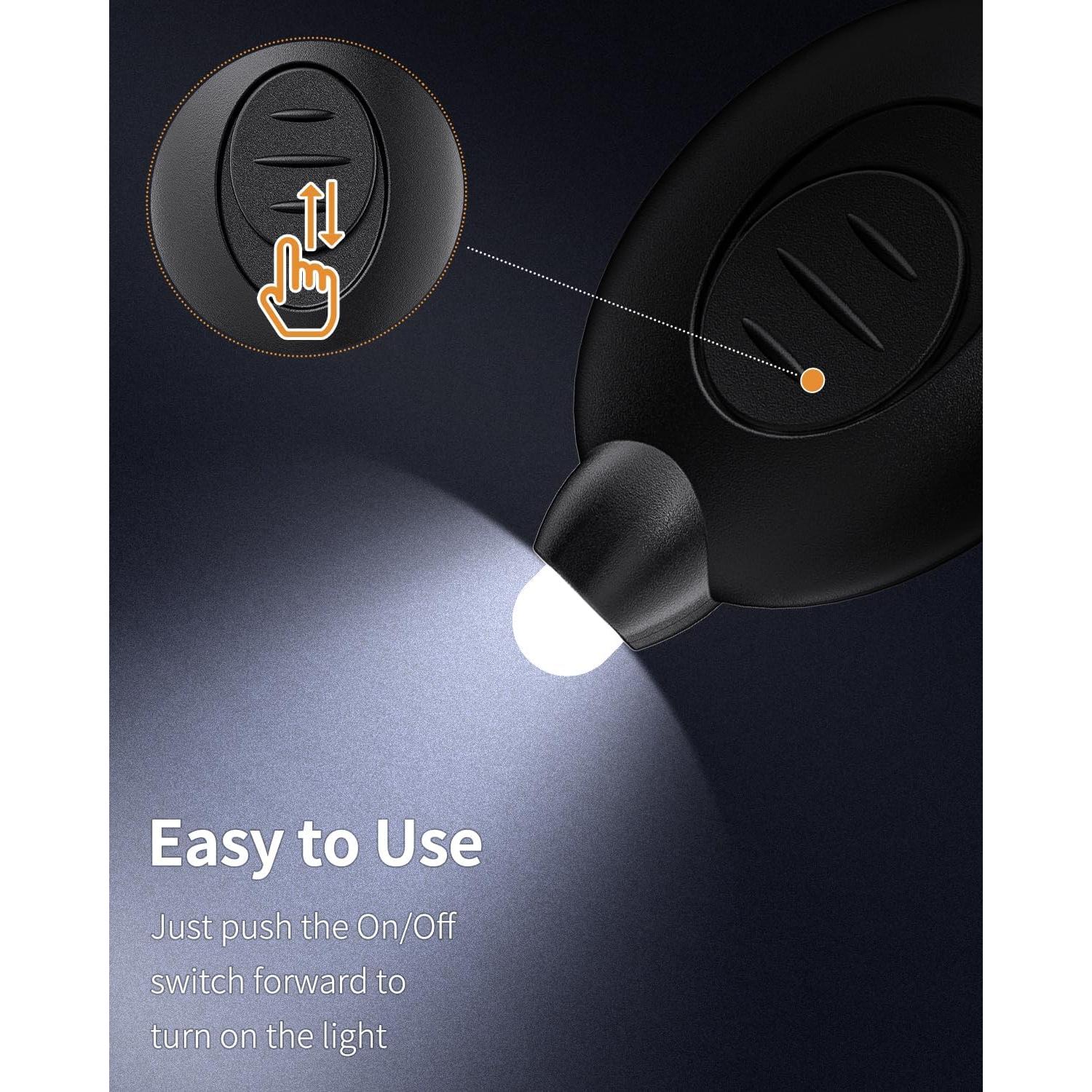 Paquete de 5 Linternas LED de Llavero Uniclife - Carcasa Negra