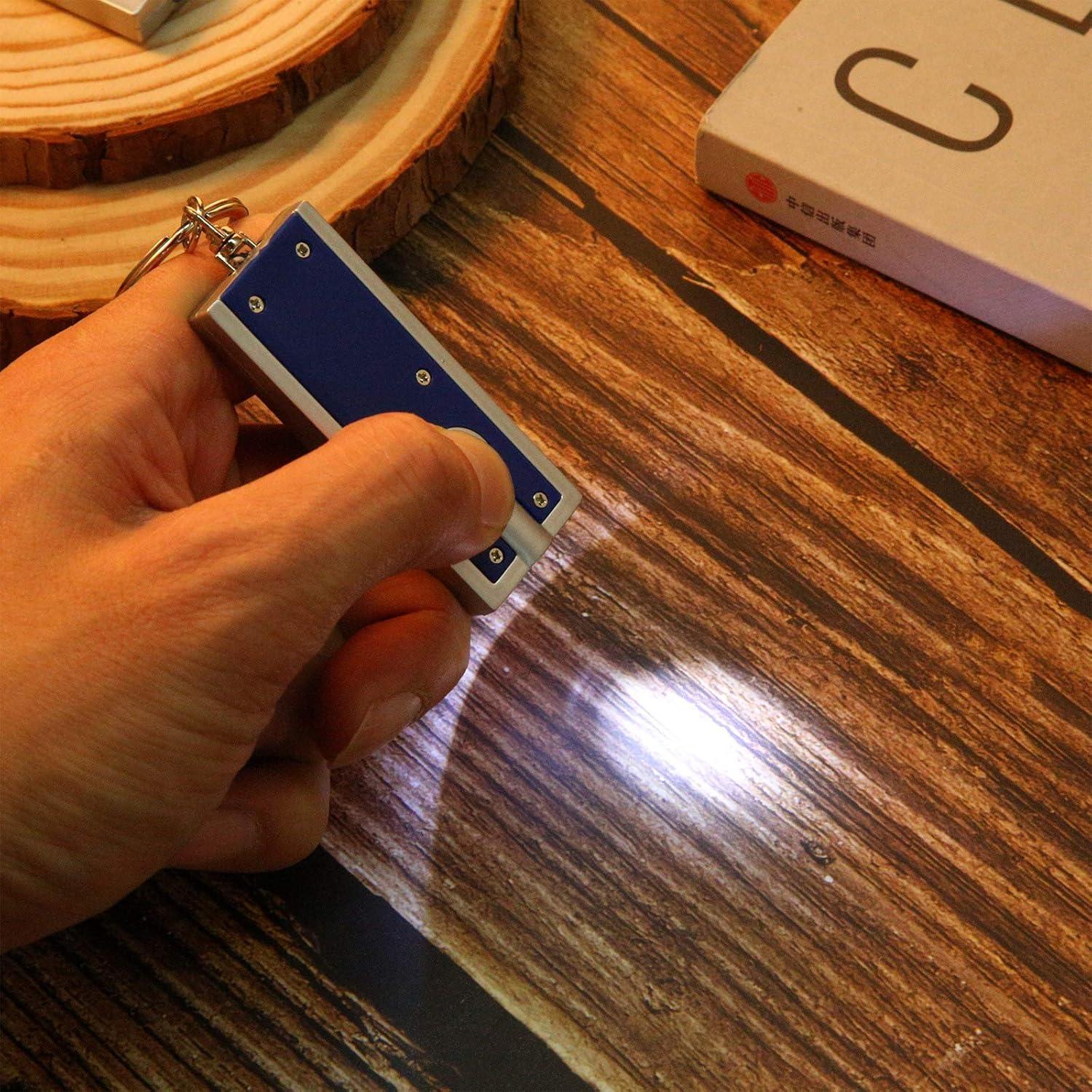 Linternas LED Mini Llavero Mudder 12 Pcs Colores Brillantes