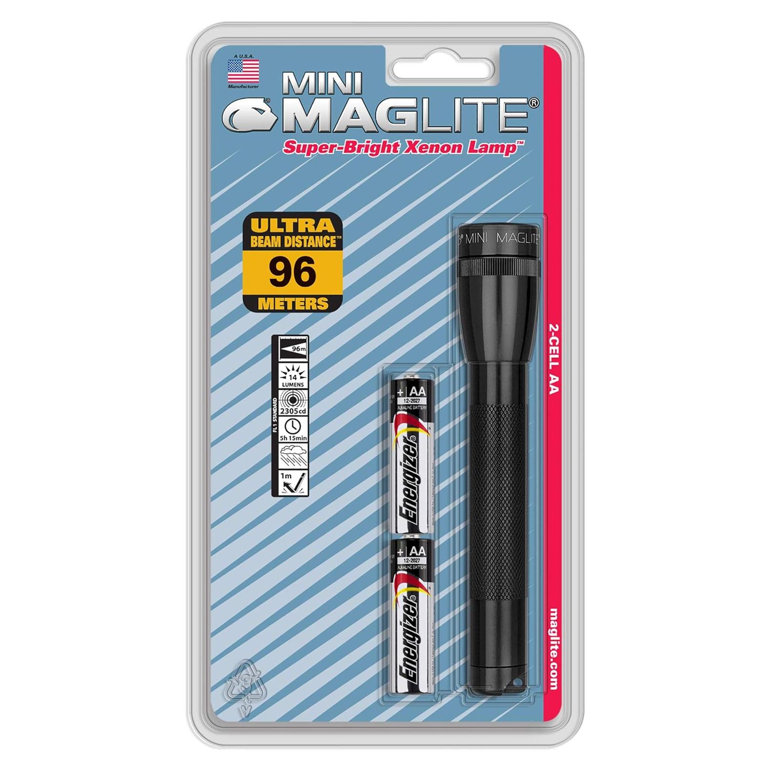 Linterna Maglite Mini Incandescente Negra 2 Pilas AA