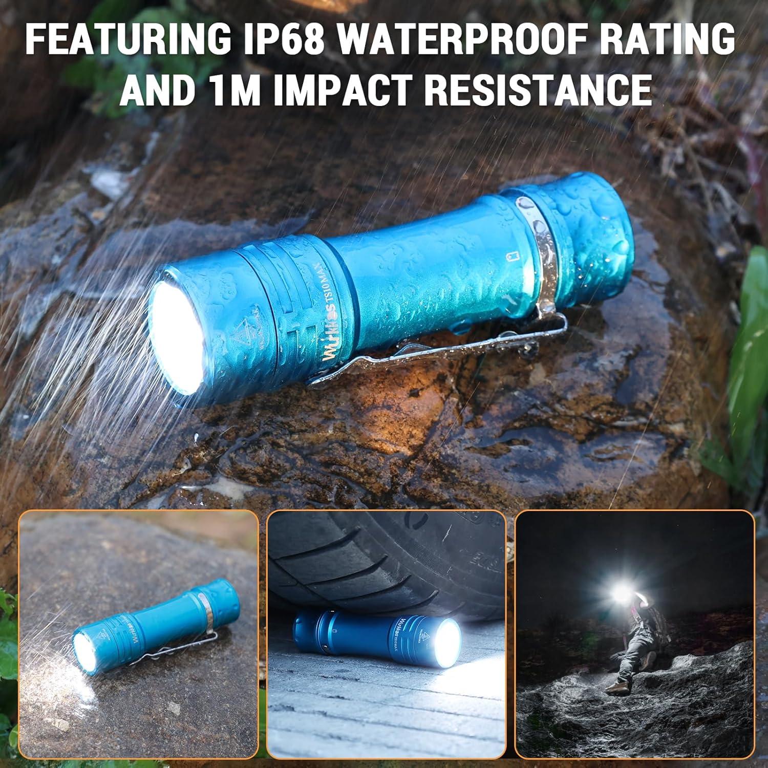 Linterna LED Wurkkos TS10 MAX 2500 Lúmenes Recargable