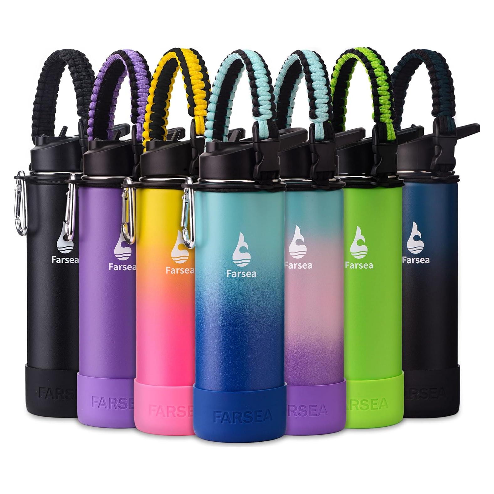 Botella de Agua Aislada Farsea 709 ml Acero Inoxidable Boca Ancha