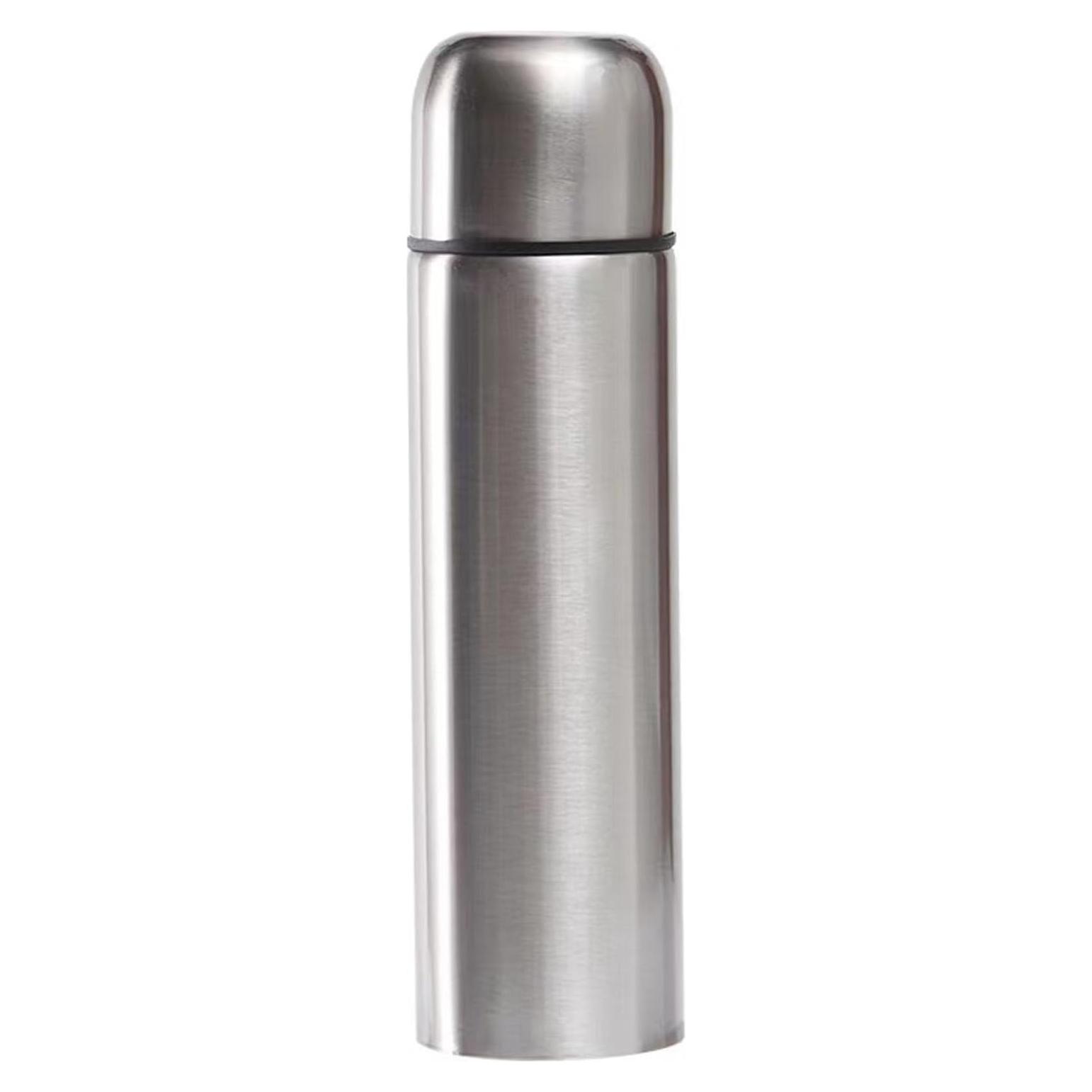 Botella Térmica de Acero Inoxidable Genérico 500ml Plateada