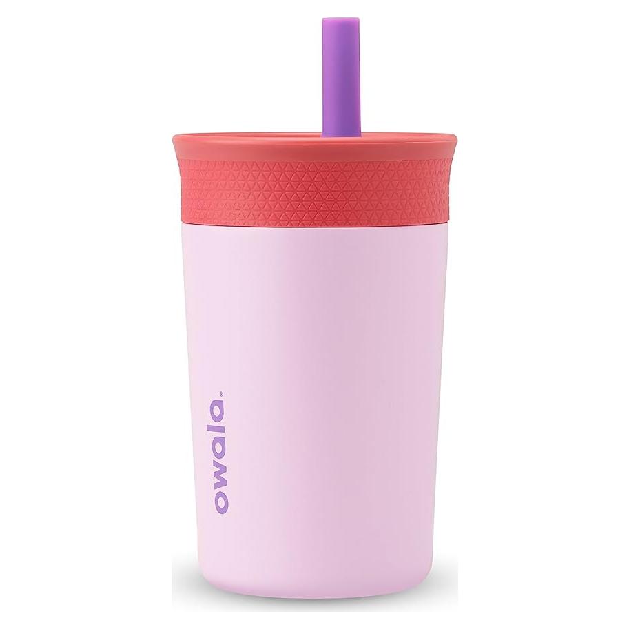 Vaso Térmico Owala para Niños 355 ml Acero Inoxidable Rosa Morado