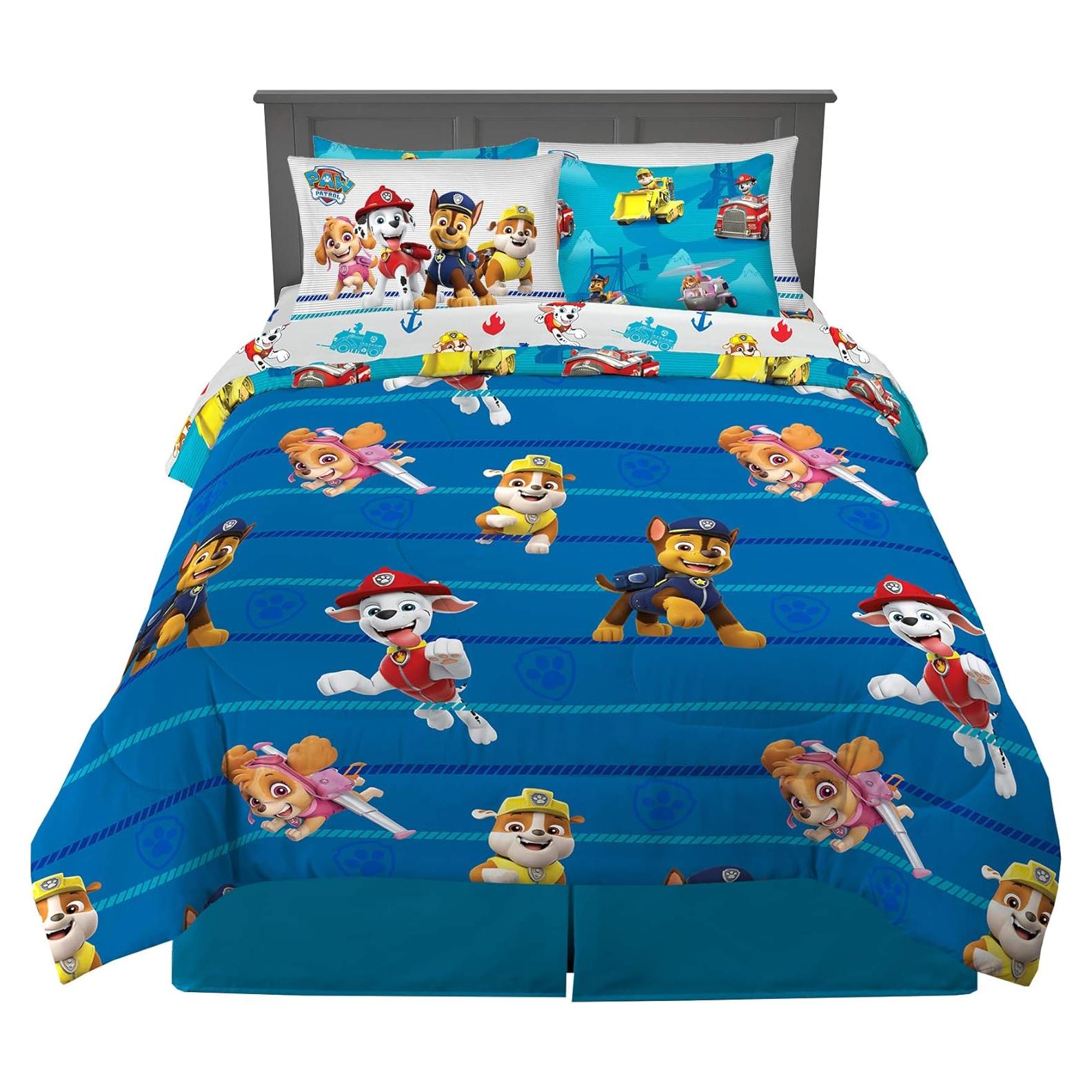Juego de Ropa de Cama Franco Paw Patrol 7 Piezas