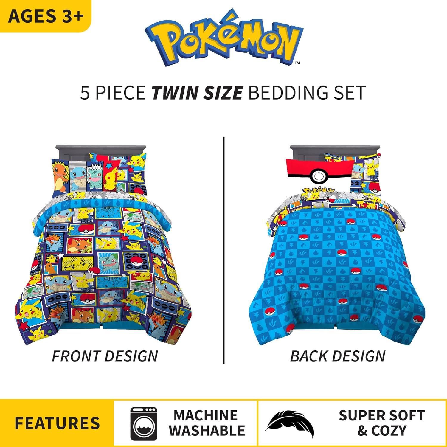 Juego de Cama Franco Kids 5 Piezas Pokemon Individual