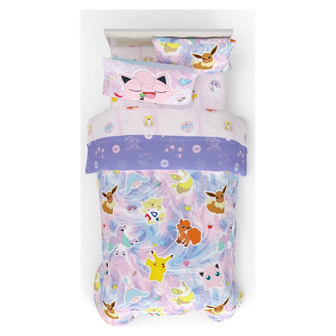 Juego de Cama Pokemon Chica Franco 5 Piezas Individual