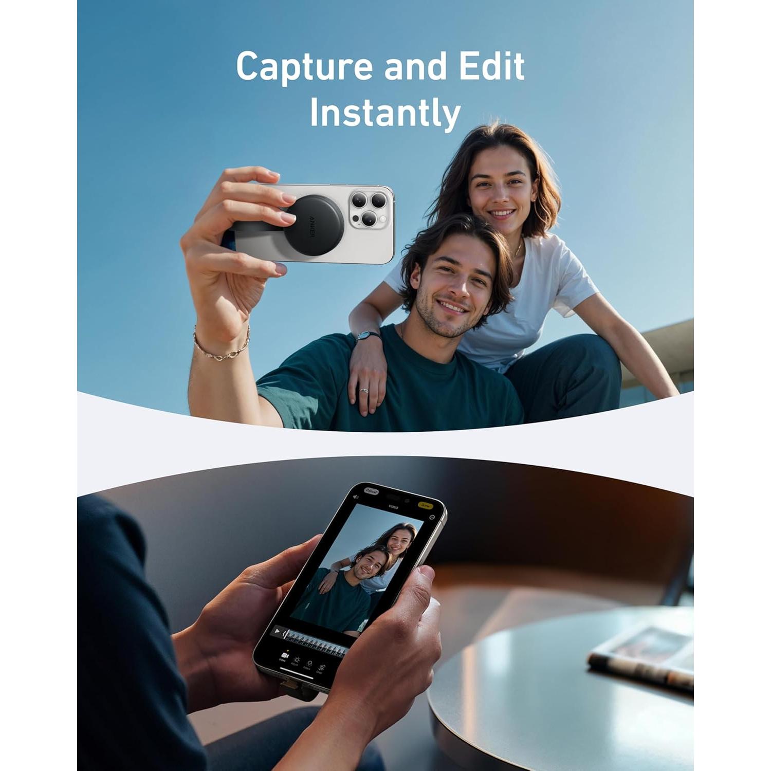 Adaptador USB-C Anker MagGo para iPhone 16/15, Lector SD/TF