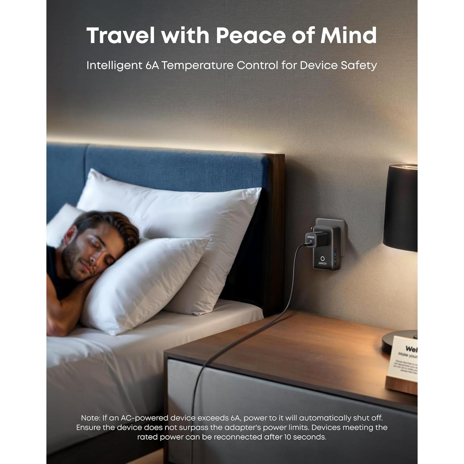 Adaptador de Viaje Anker Nano 5 Puertos 20W Carga Rápida