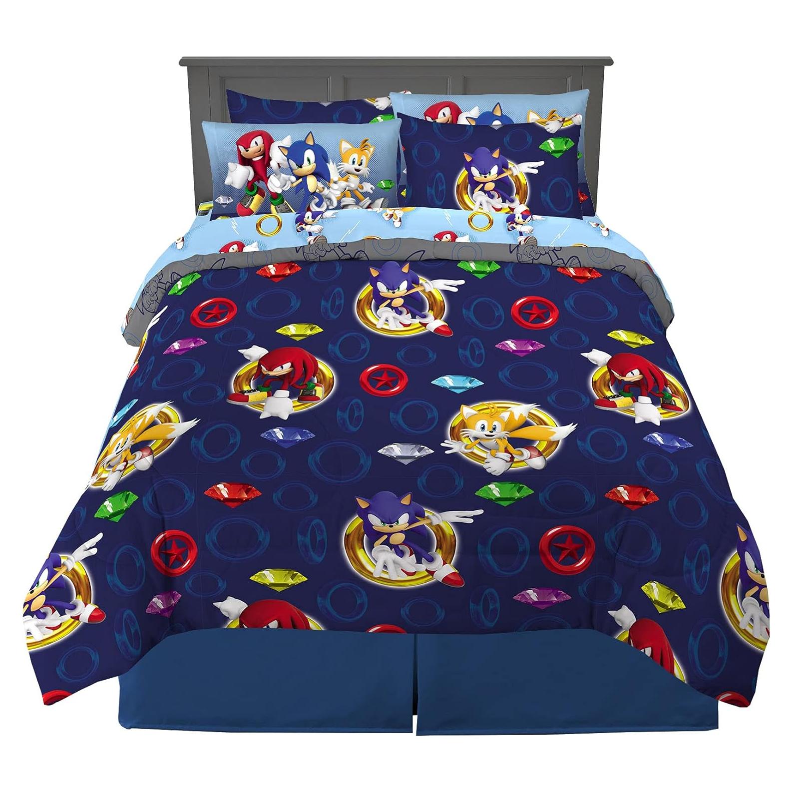 Juego de Ropa de Cama Sonic The Hedgehog 7 Piezas Queen