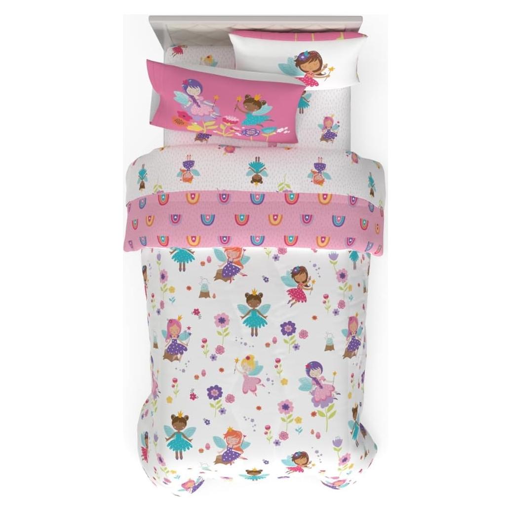Juego de Cama Franco Hadas Encantadas 5 Piezas Individual