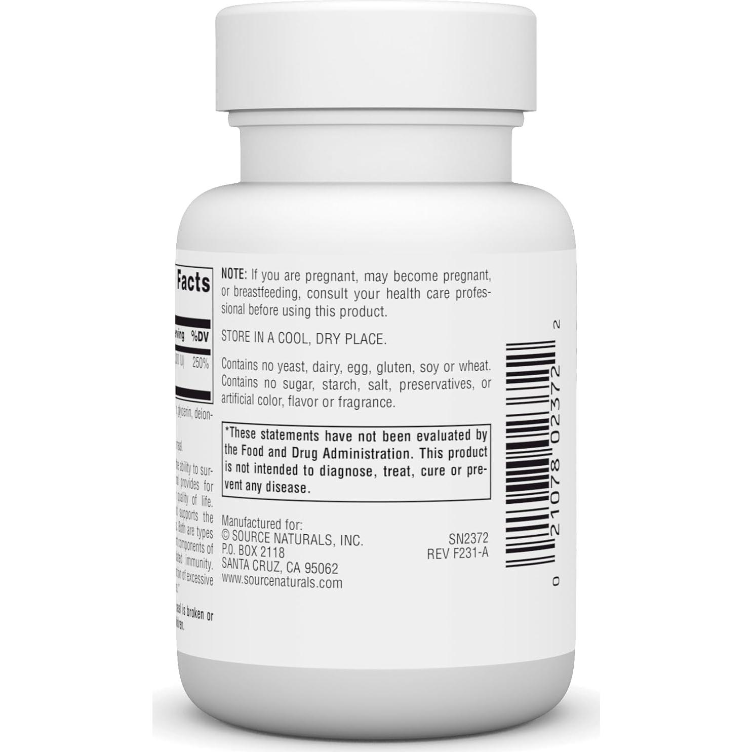 Vitamina D-3 Source Naturals 22.68g para Salud Inmunológica