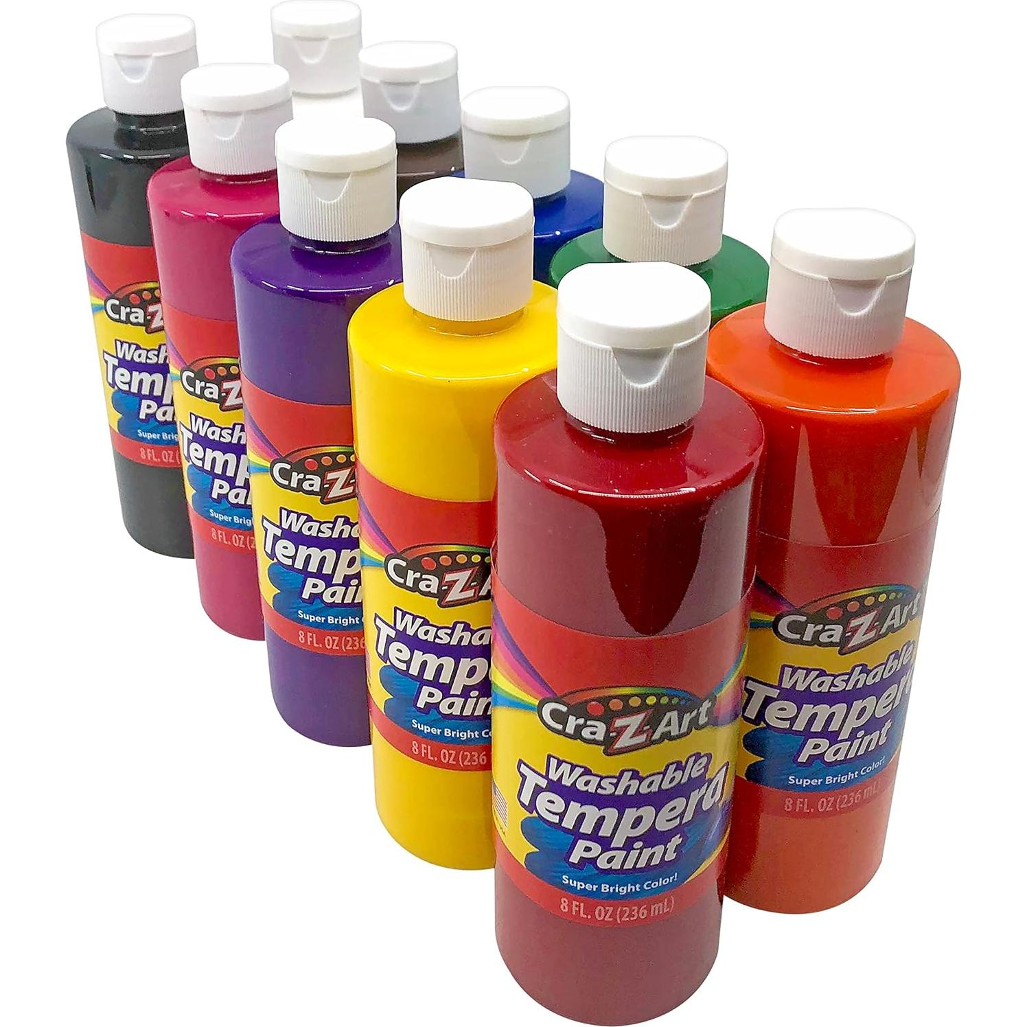 Cra-Z-Art Pintura Tempera Lavable 10 Colores + Papel 480 Hojas