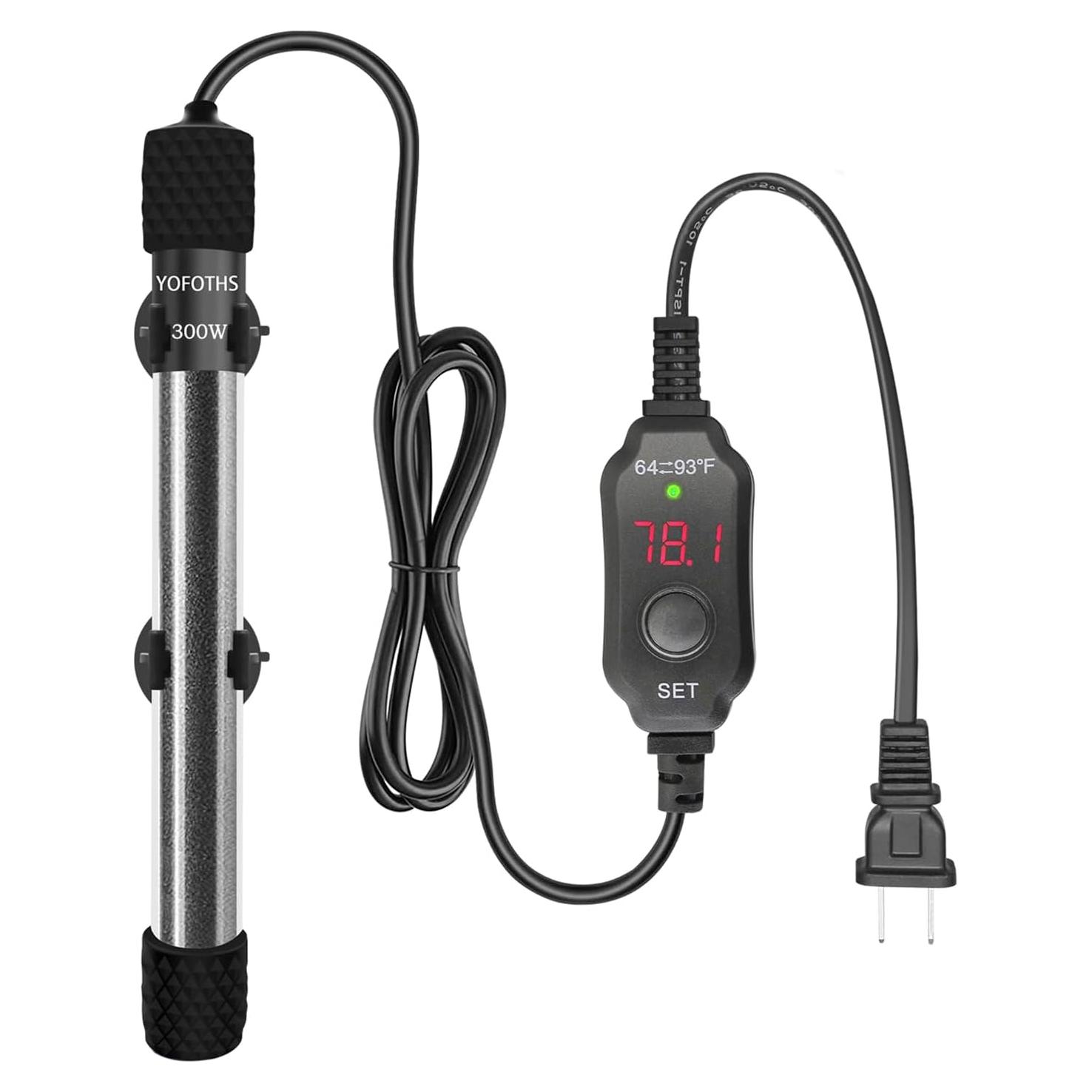 Calentador de Acuario YOFOTHS 300W con Termostato Digital