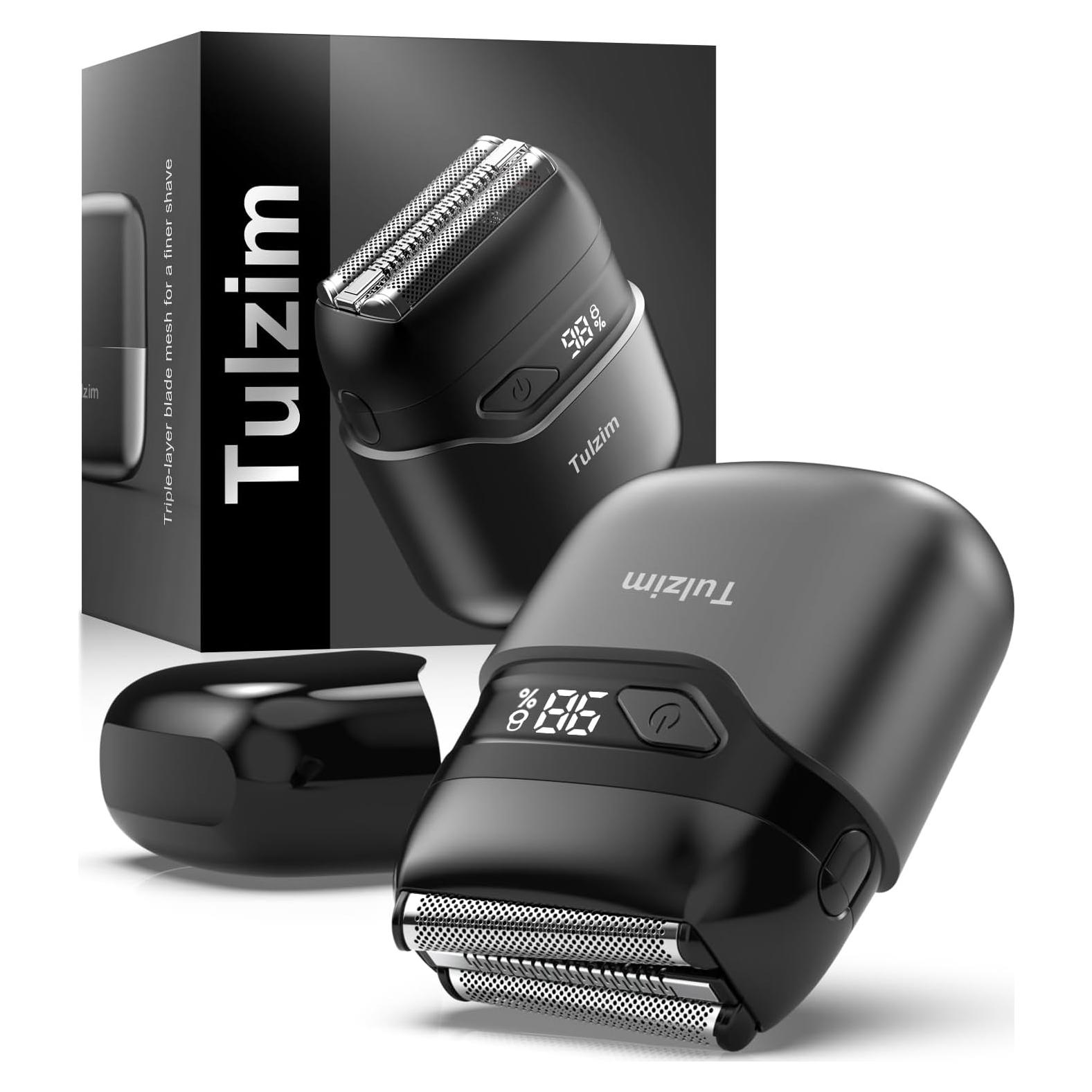 Afeitadora eléctrica Tulzim MS-9703 con 3 cabezales y IPX7