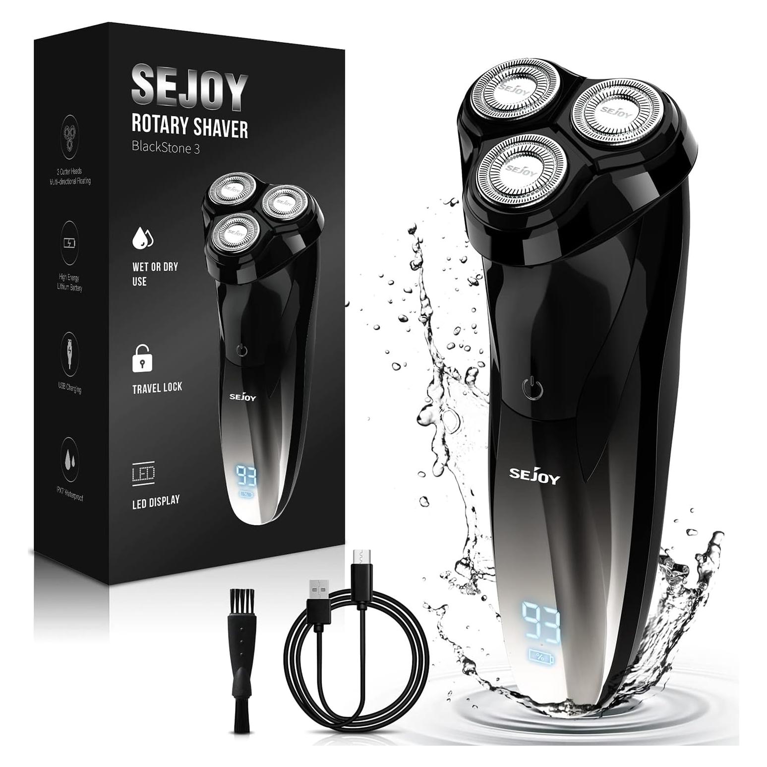 Afeitadora eléctrica recargable Sejoy TXD-BLASTO3 IPX7 negra