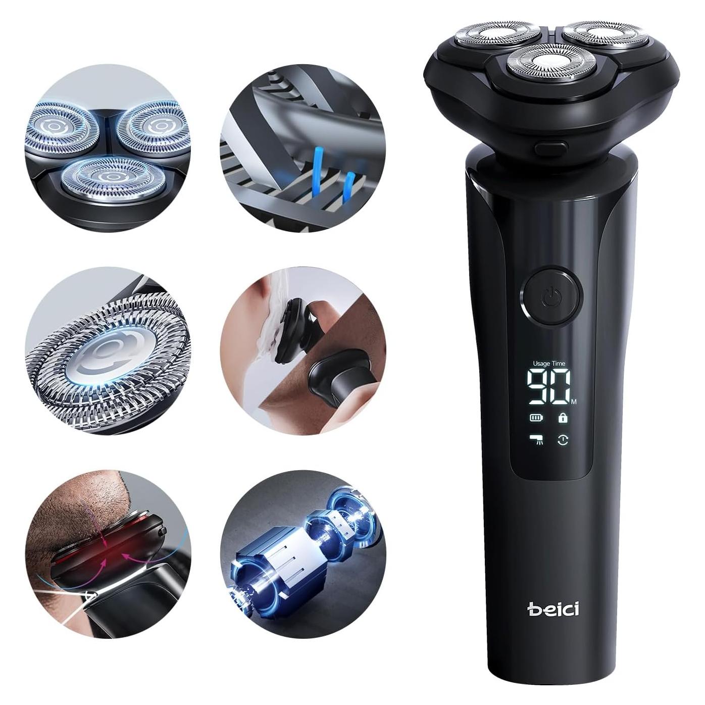 Afeitadora Eléctrica Beici Serie X2 3D Impermeable Carga Tipo-C