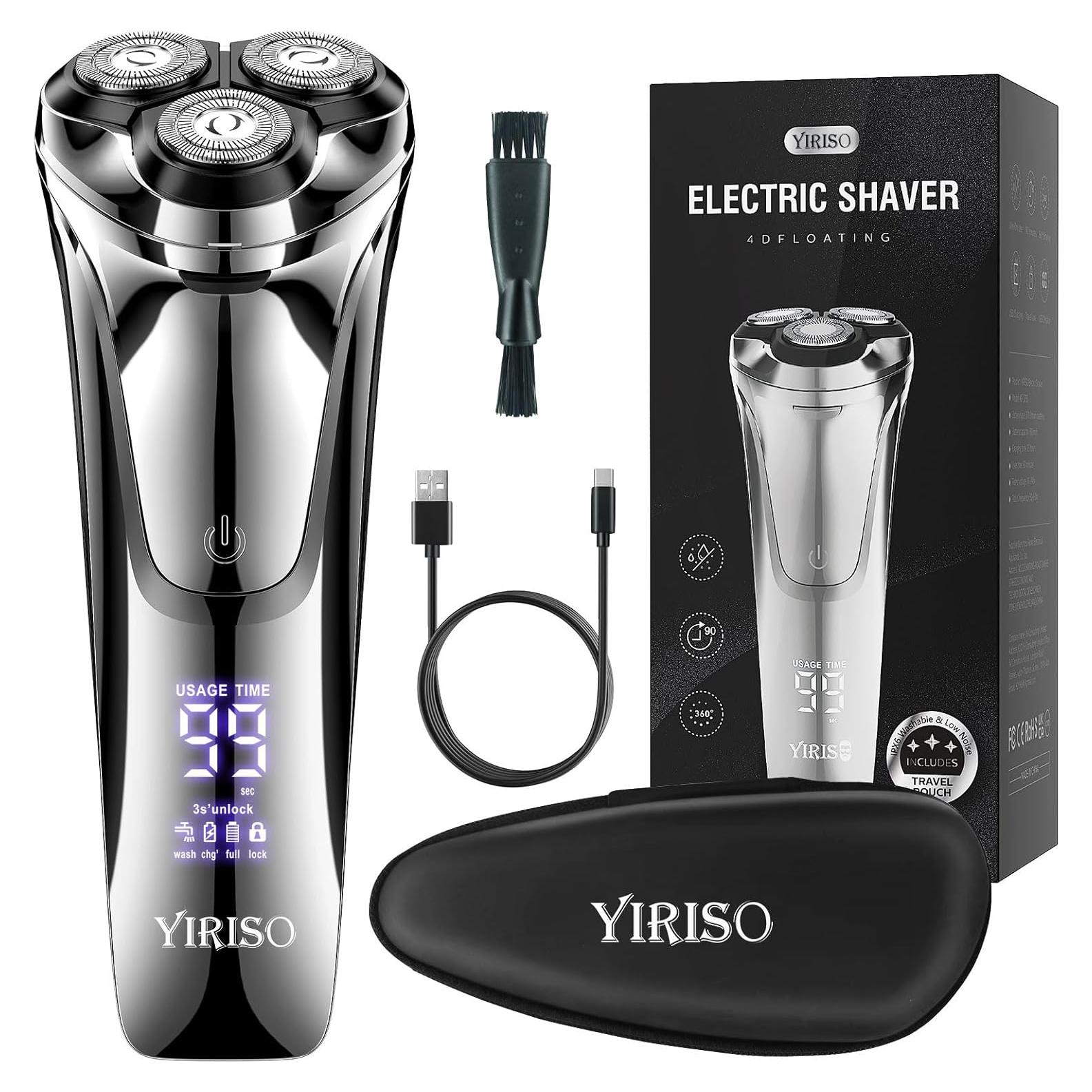 Afeitadora eléctrica YIRISO FK-375S húmeda y seca USB-C