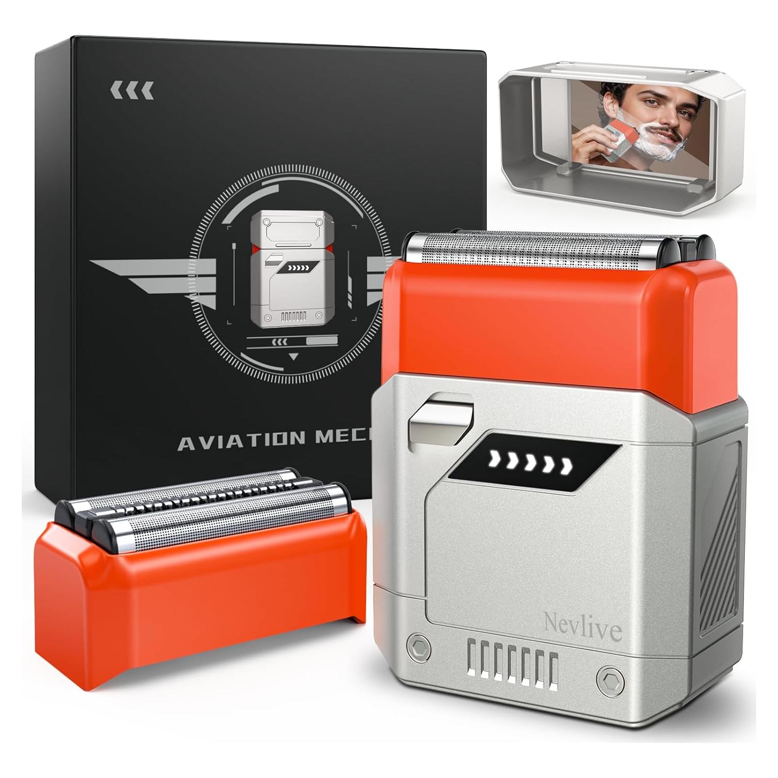 Afeitadora eléctrica Nevlive M68 recargable USB-C a prueba de agua