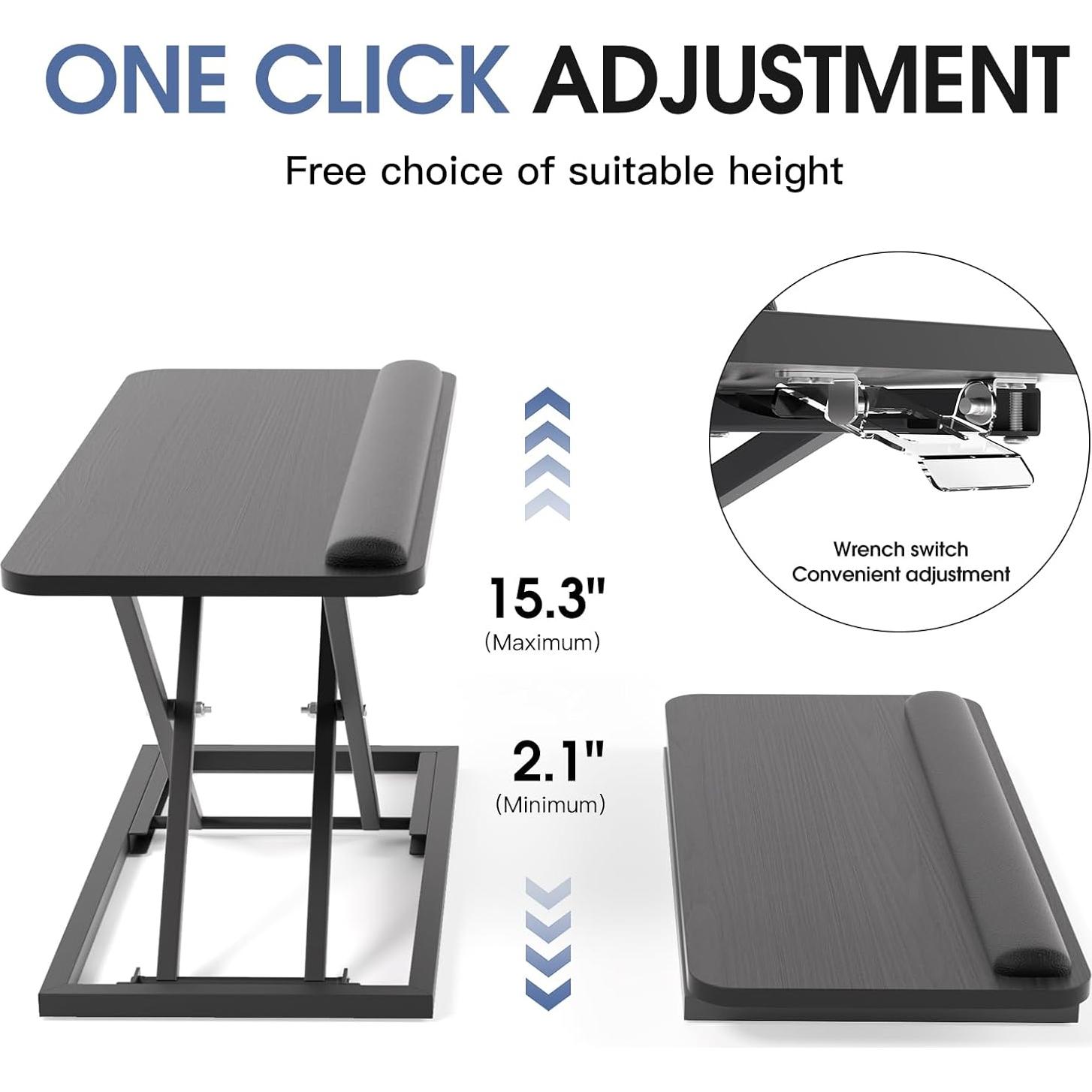 Soporte de Teclado y Ratón Ergonómico RQUOIRE Ajustable 5 Niveles