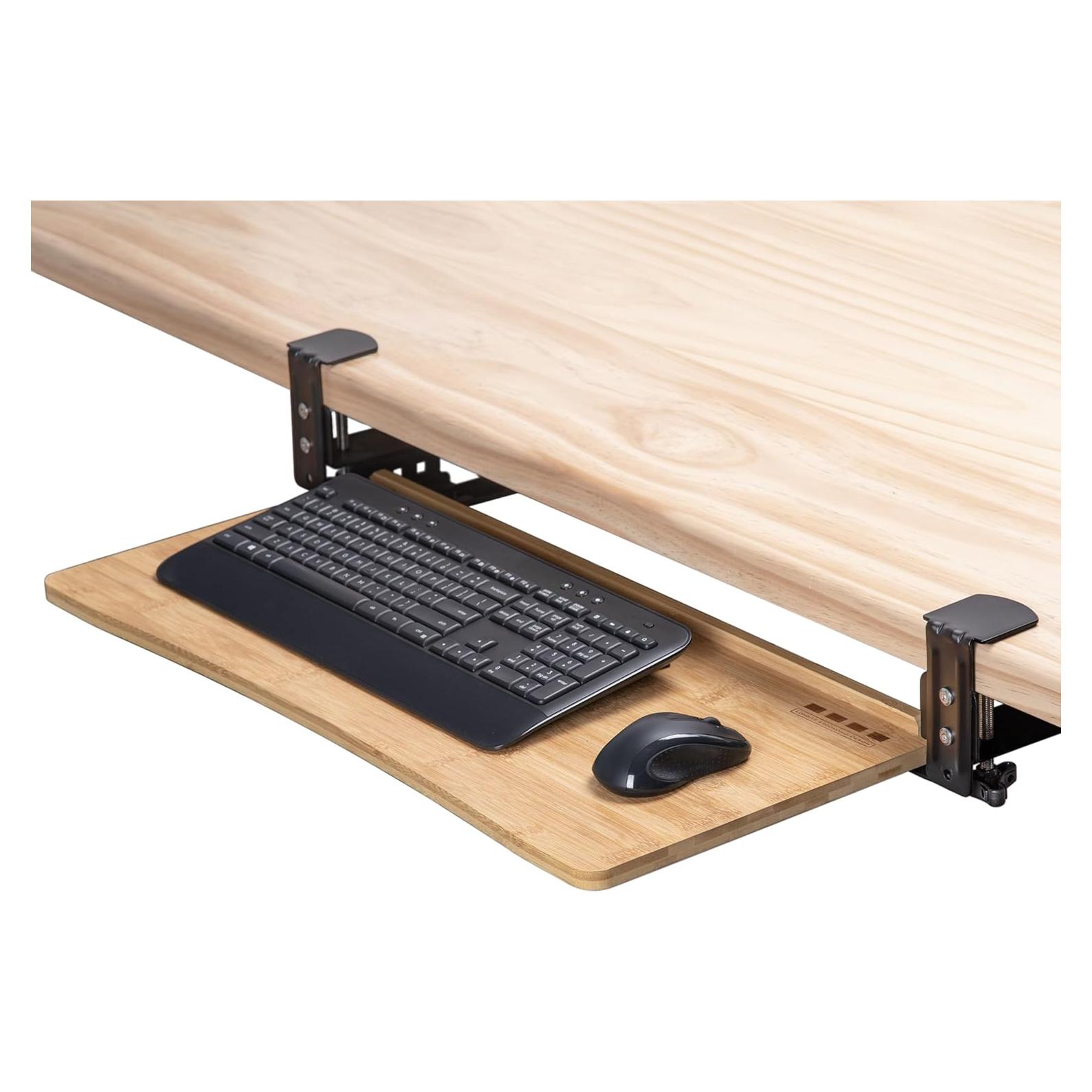 Bandeja de Teclado D'vine Dev KBT-1 con Reposamuñecas de Bambú