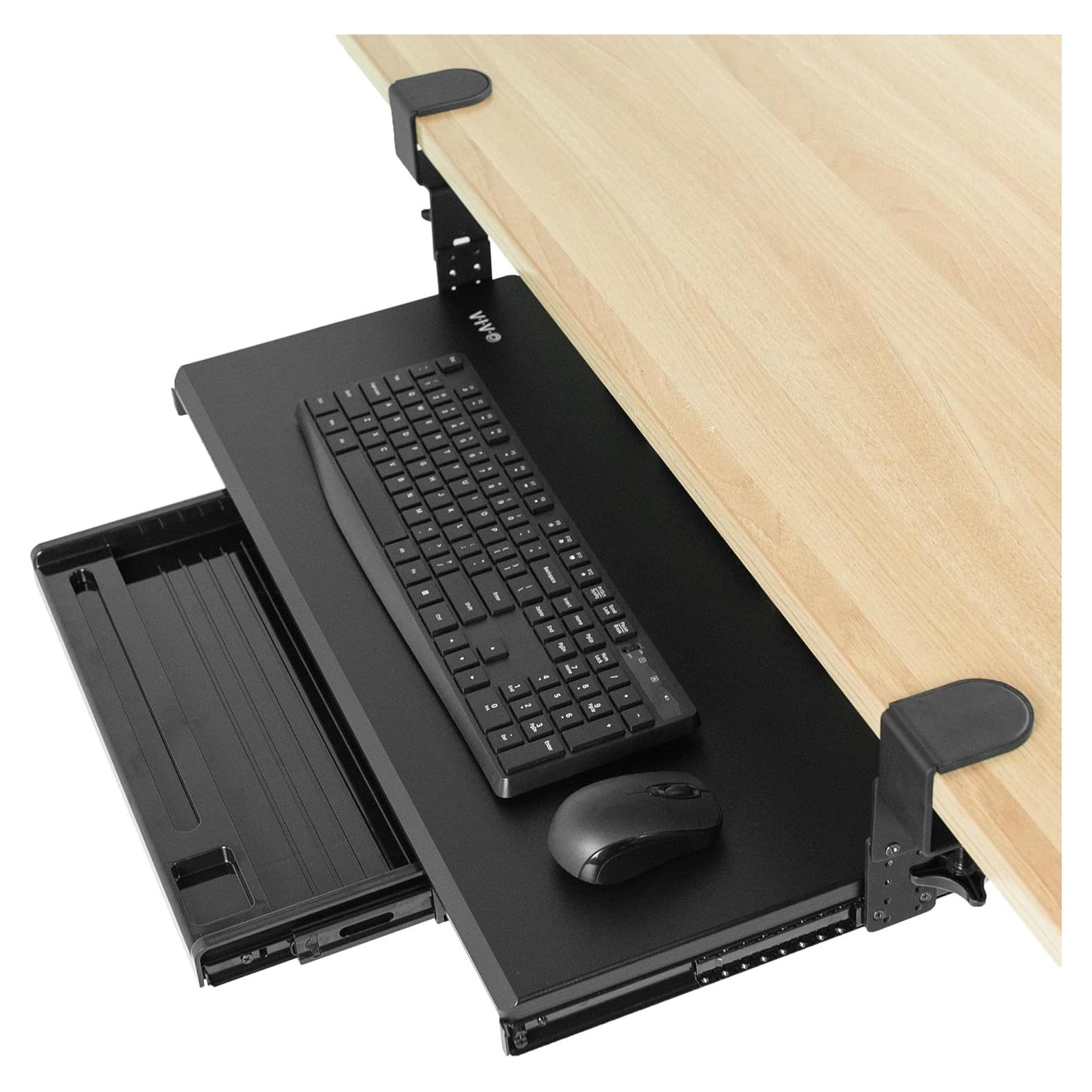 Bandeja de Teclado Ajustable VIVO con Cajón, 68.6x27.9cm