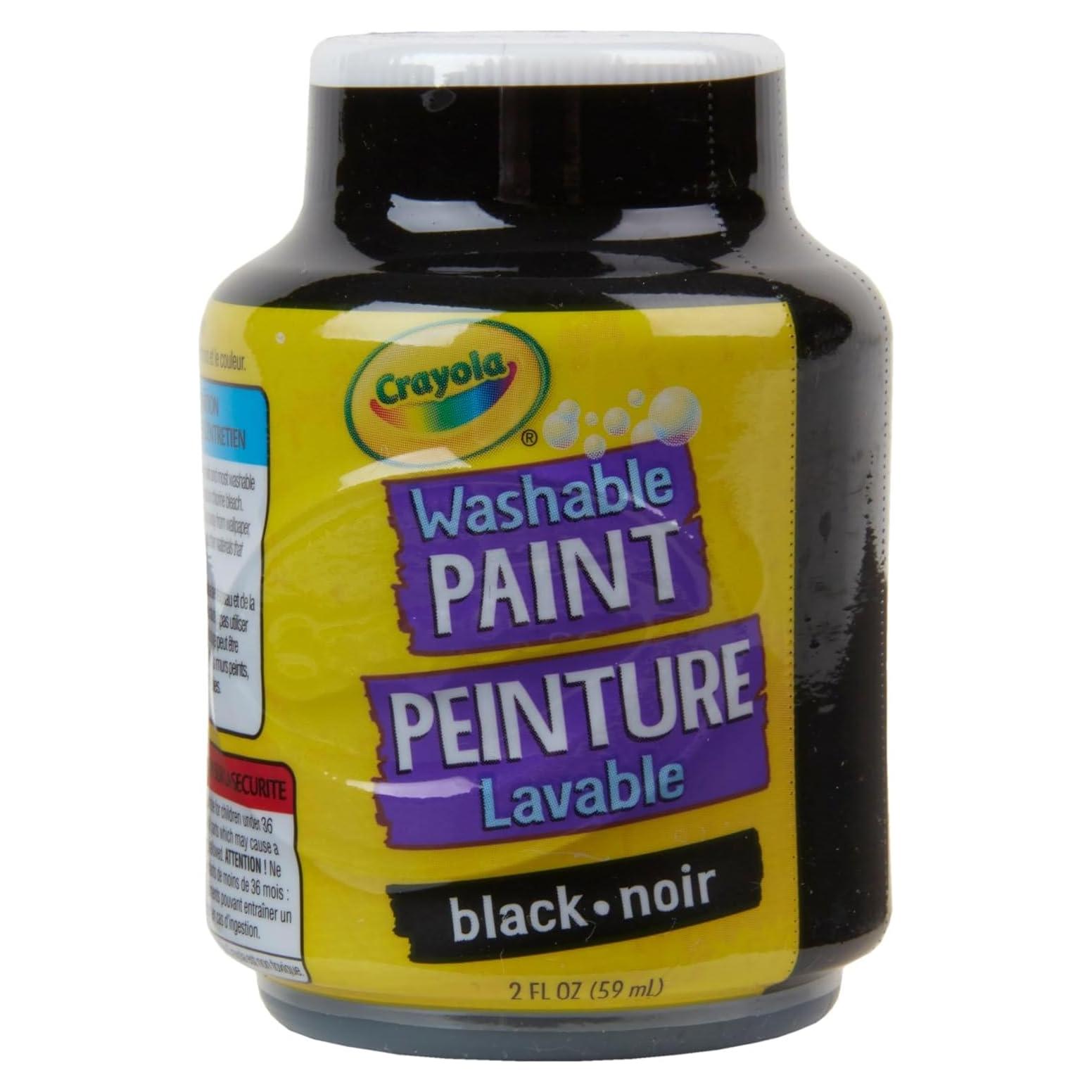 Pintura Lavable Crayola 60 ml Negra para Manualidades