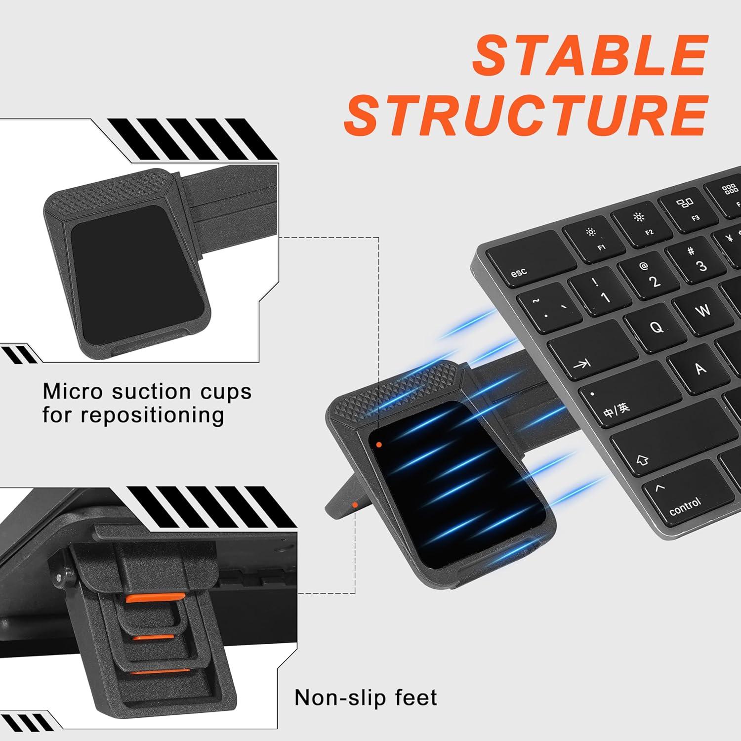 Soporte de Teclado Ajustable MEKASS Naranja Ergonómico