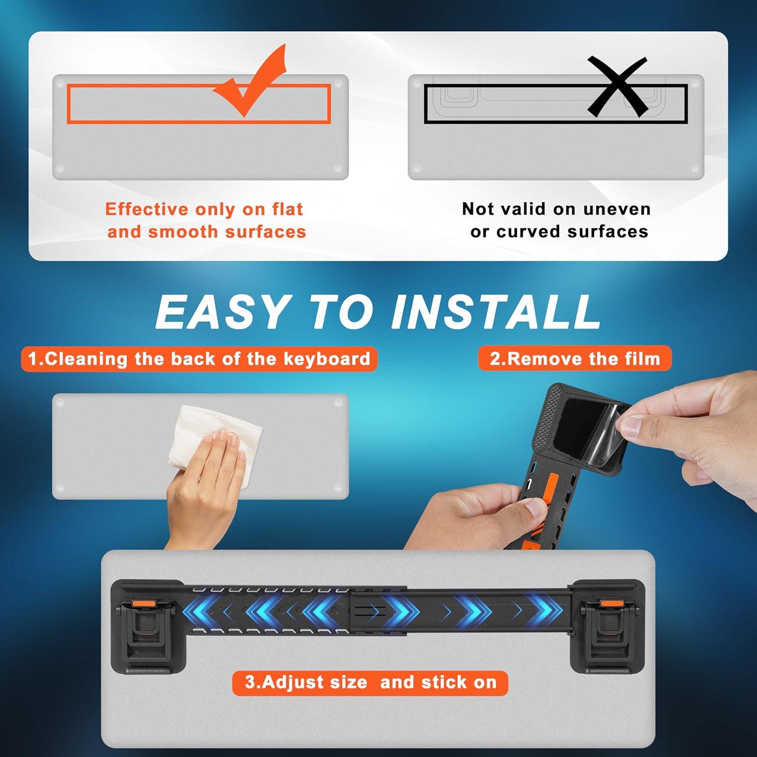 Soporte de Teclado Ajustable MEKASS Naranja Ergonómico