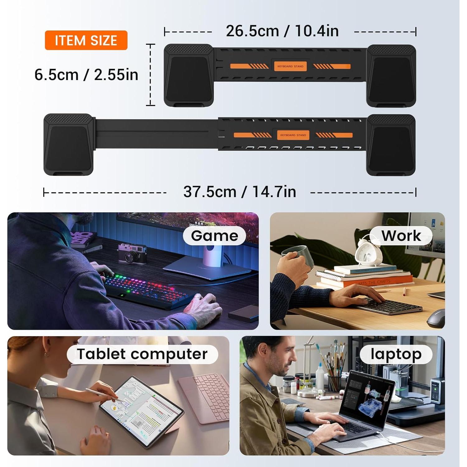 Soporte de Teclado Ergonómico HONKID Ajustable Amarillo