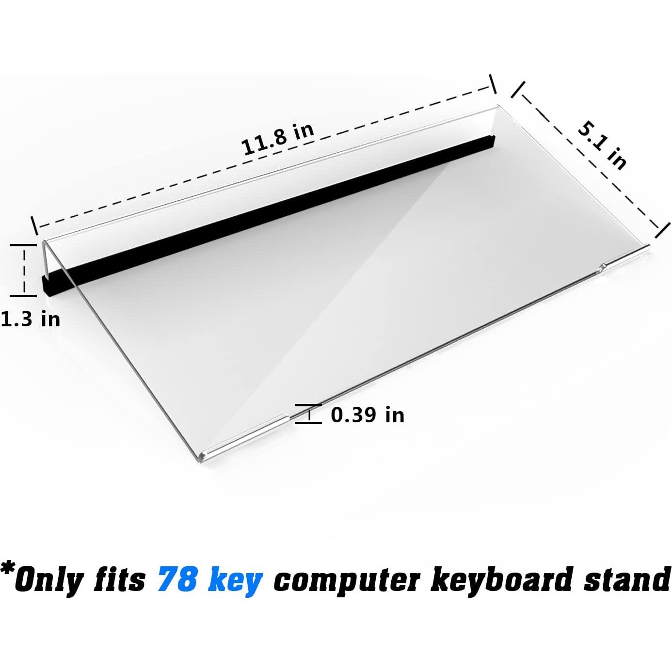 Soporte de Teclado Acrílico Richboom Compacto 30 cm Antideslizante