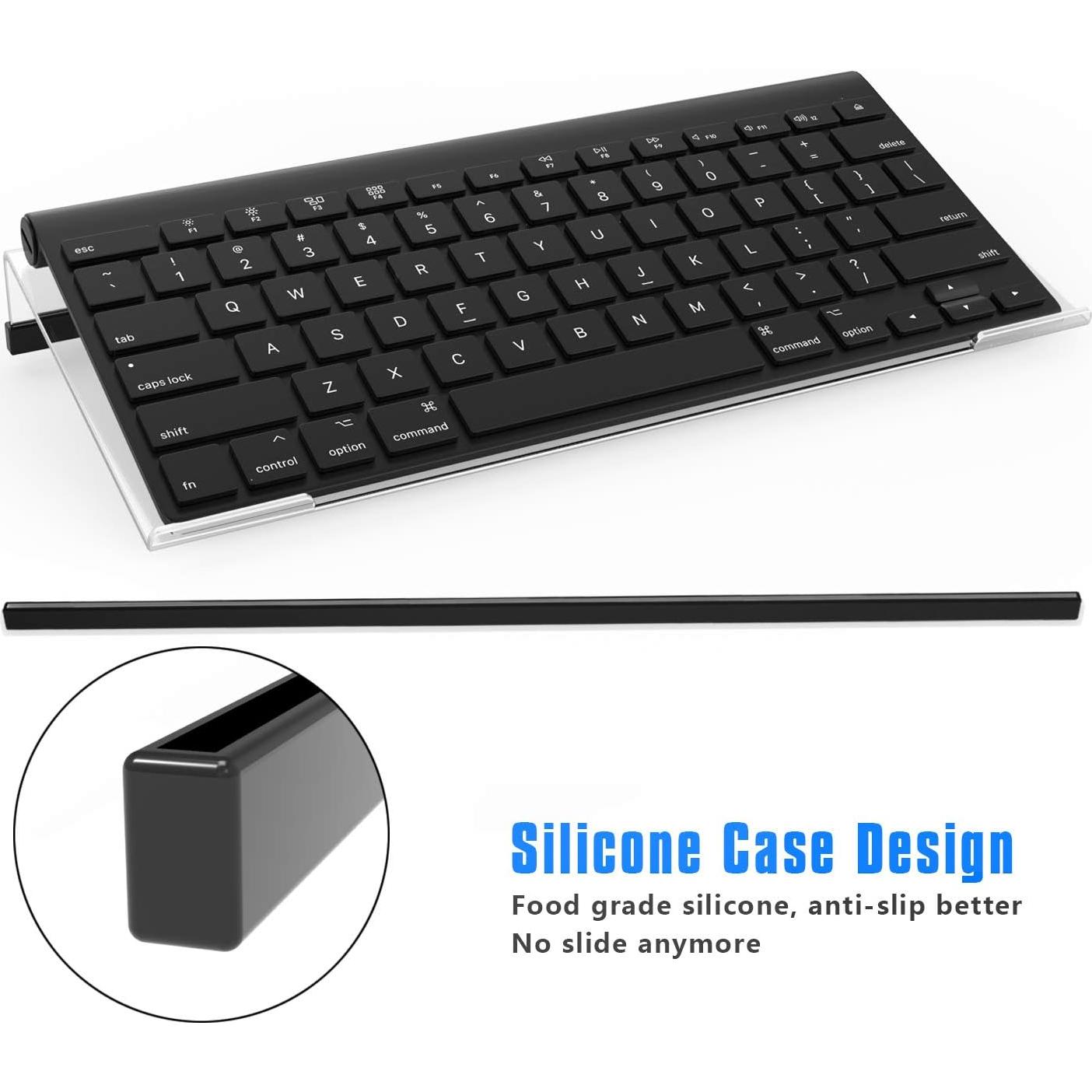 Soporte de Teclado Acrílico Richboom Compacto 30 cm Antideslizante