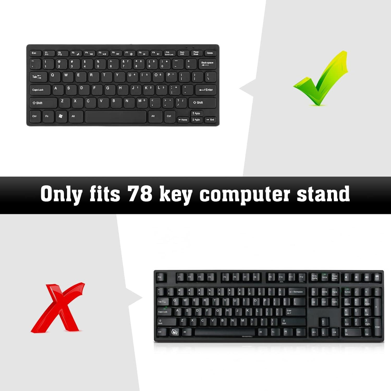 Soporte de Teclado Acrílico Richboom Compacto 30 cm Antideslizante