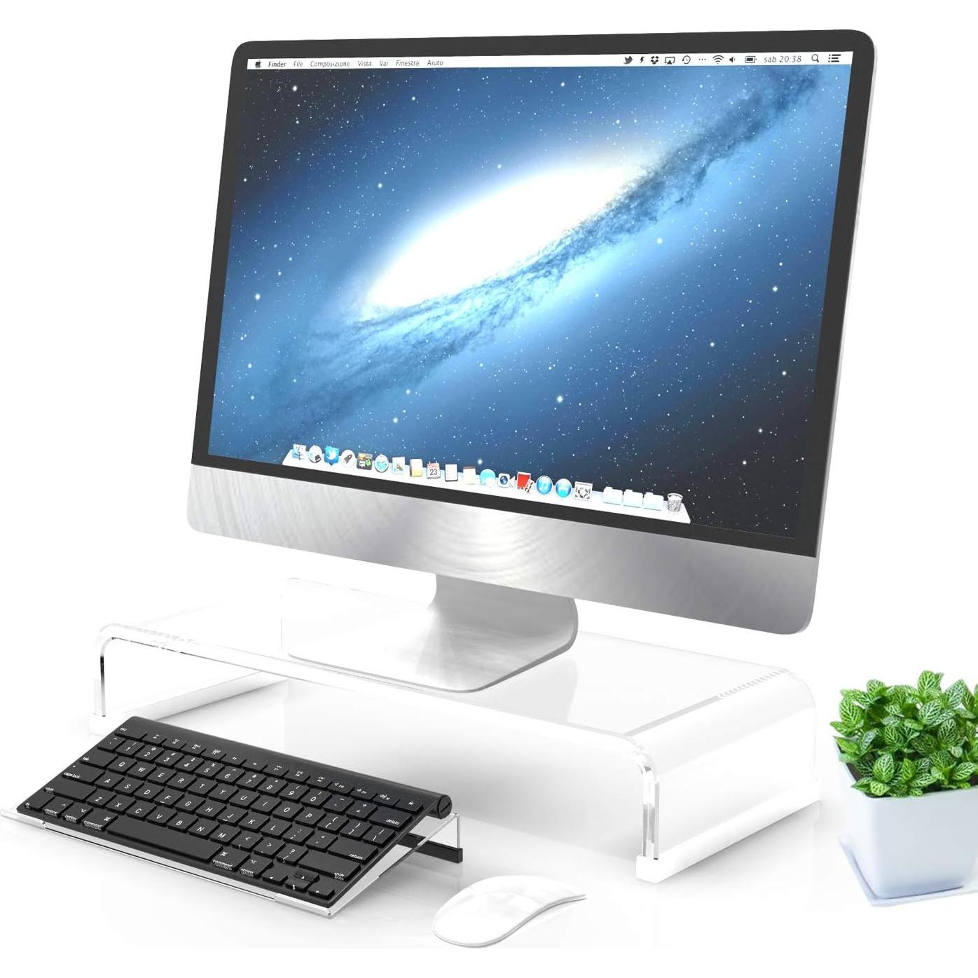 Soporte de Teclado Acrílico Richboom Compacto 30 cm Antideslizante