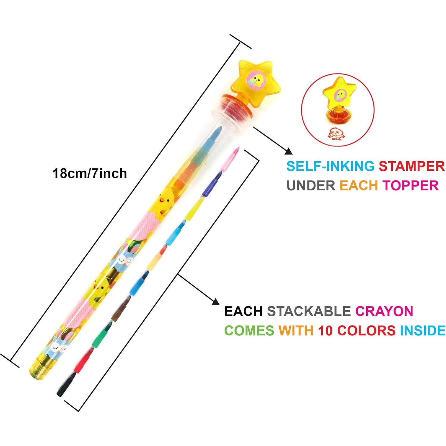Crayones Apilables TINYMILLS 24 Pcs con Sello de Pascua
