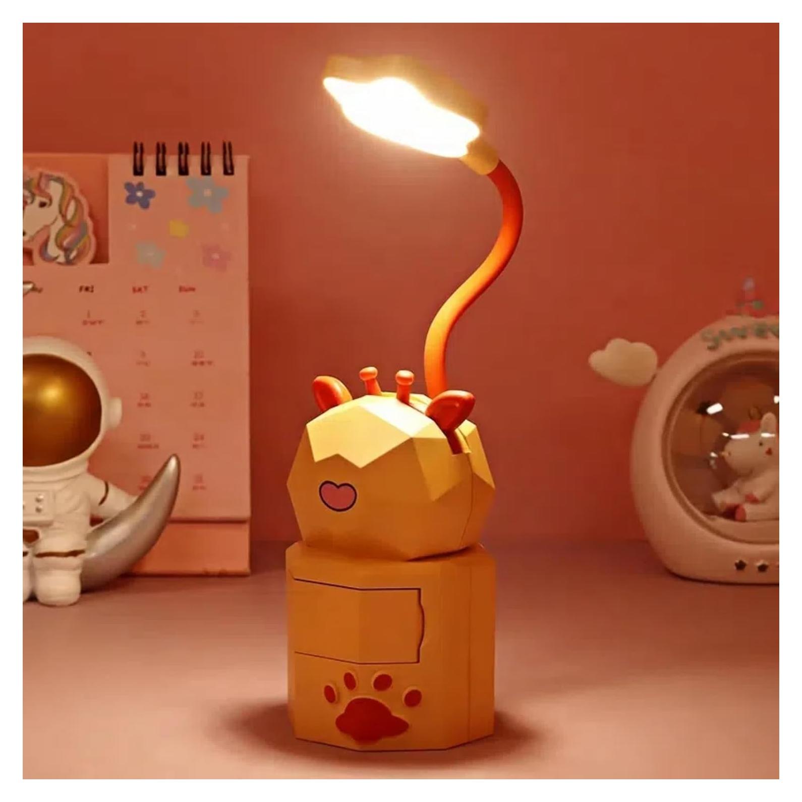 Lámpara de Escritorio LED Atigmdc Plegable Recargable USB Amarillo