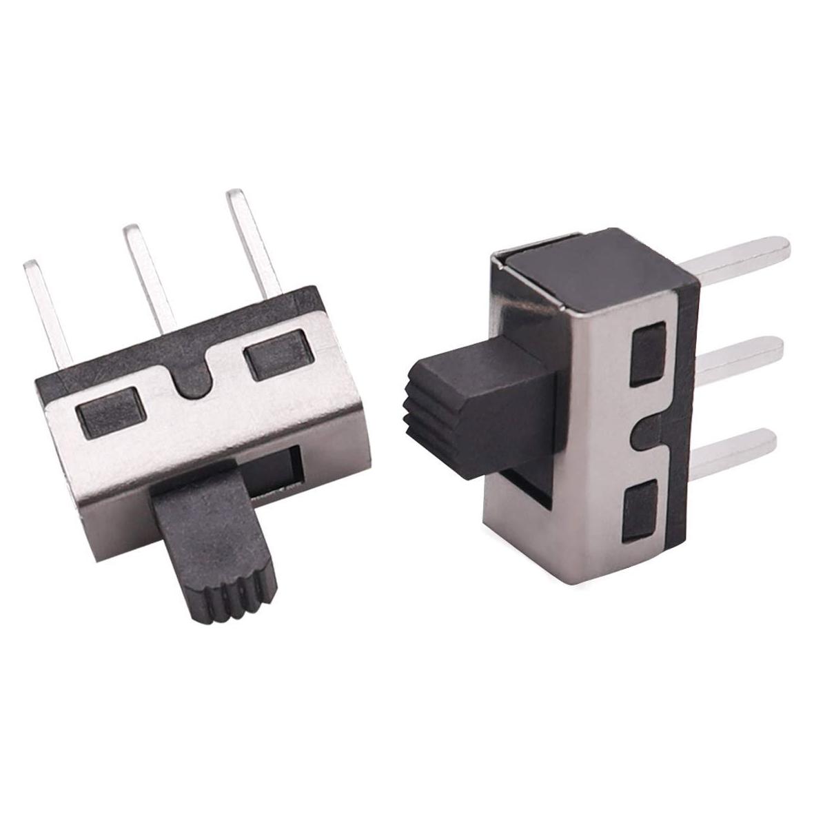 Interruptor Deslizante 1P2T 20 Pcs 5mm WOWOONE AC 250V 2A