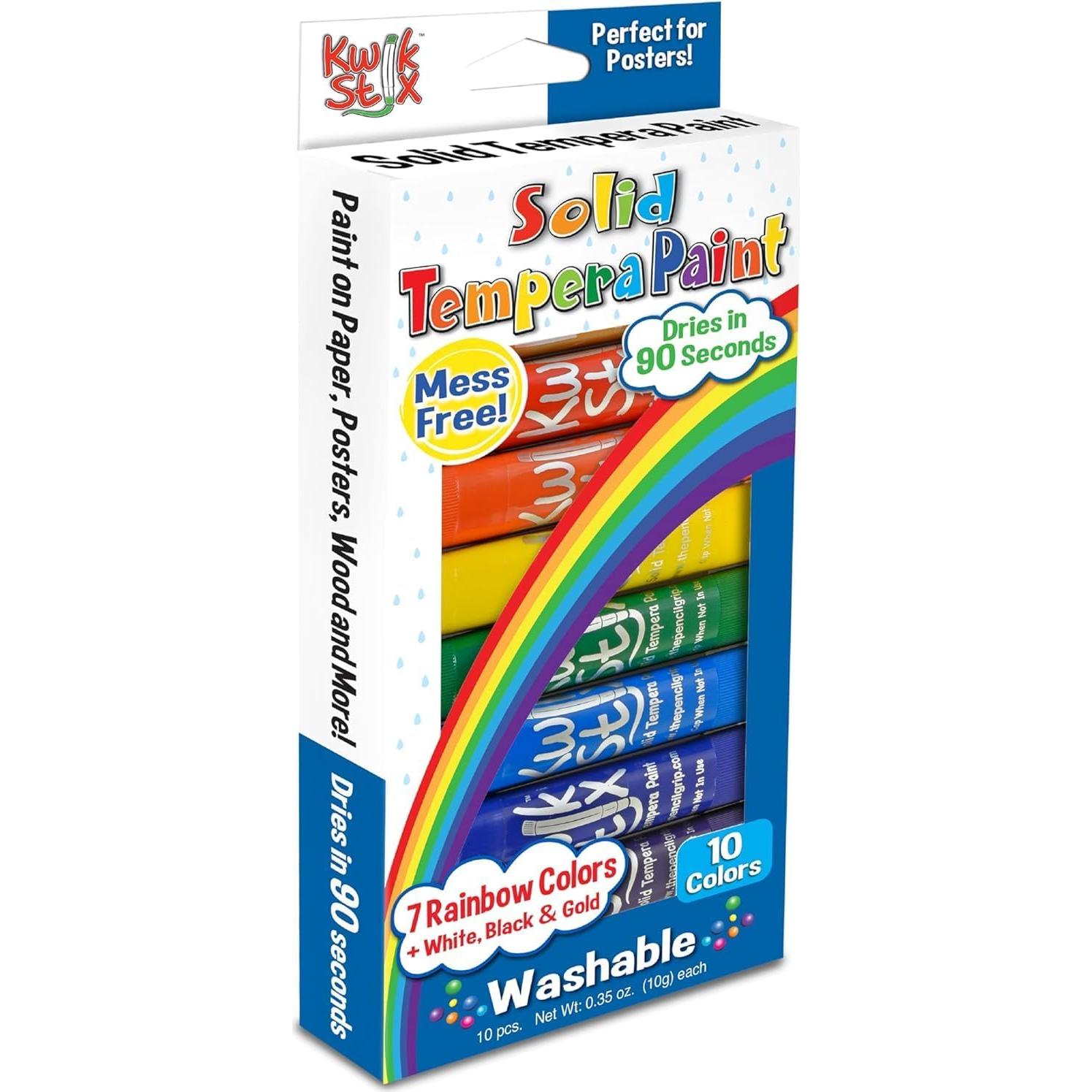 Palitos de Pintura Tempera Kwik Stix 10 Colores Lavables