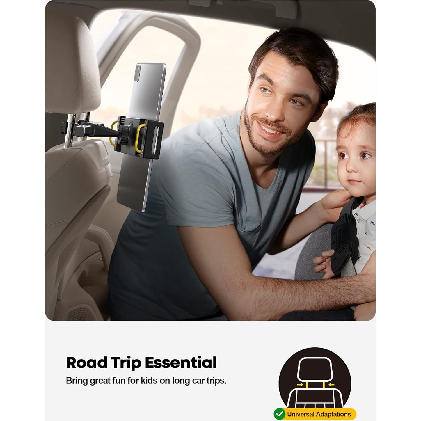 Soporte para Tablet Lamicall en Reposacabezas Auto Negro