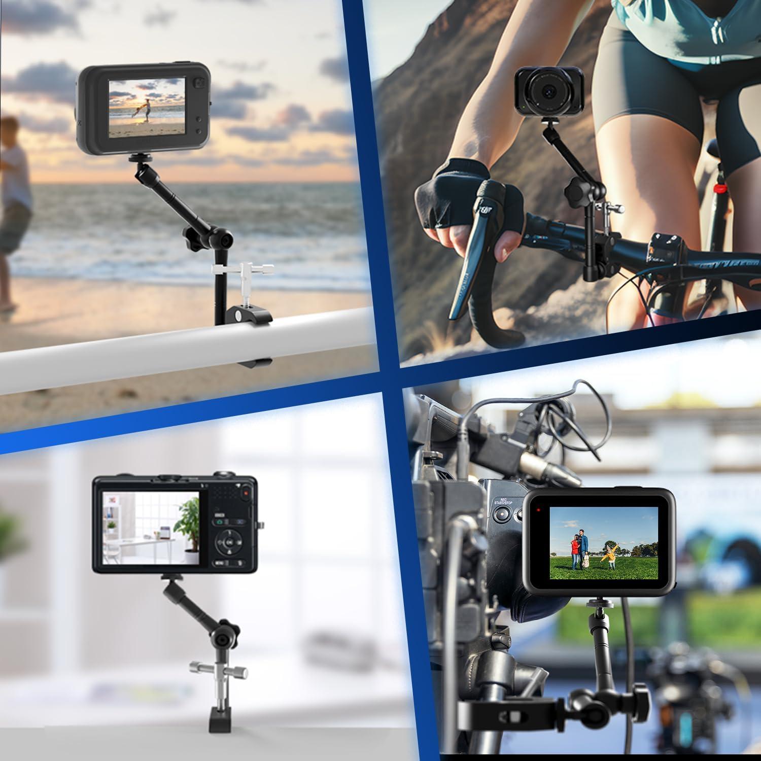 Soporte de Cámara ATLI 11" con Super Clamp Ajustable 1/4" y 3/8"