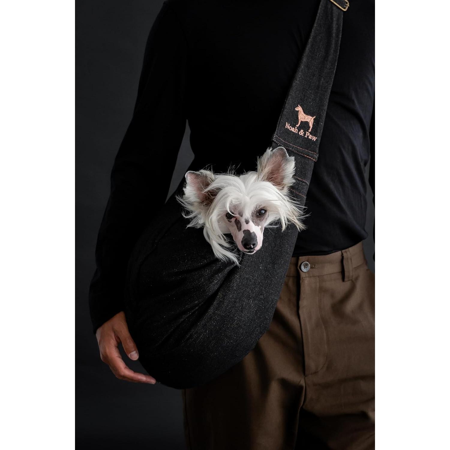 Transportín de Perro Noah & Paw Negro para Mascotas 2-8 kg