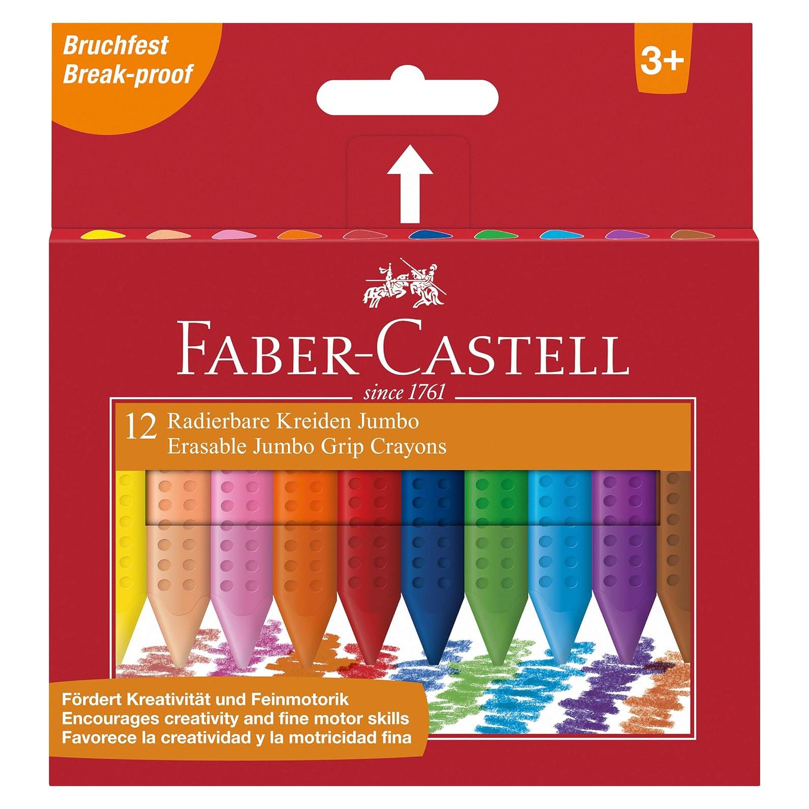 Crayones Jumbo Faber-Castell 12 Unidades Ergonomicos