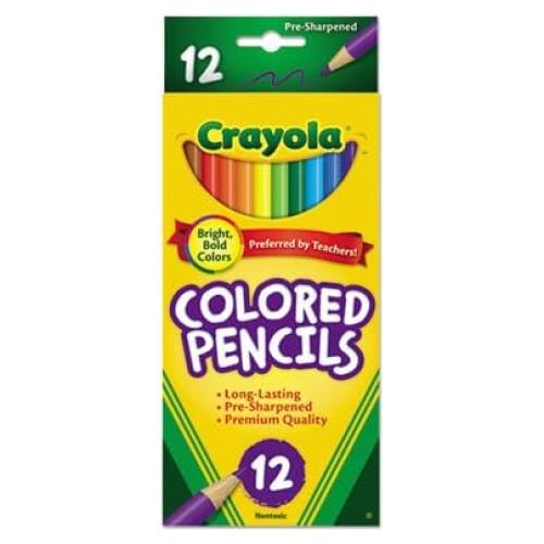 Lápices de Madera Crayola 12 Colores Variados 2.54x10.16 cm