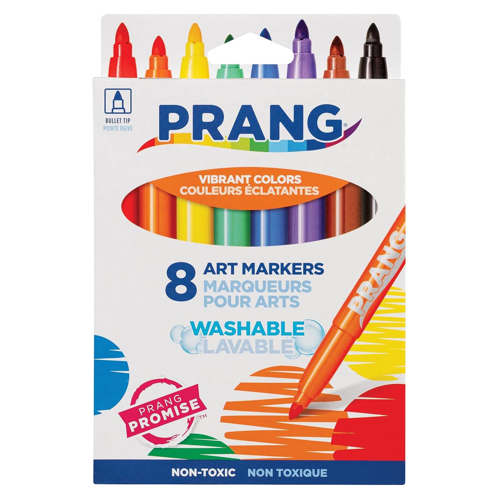 Marcadores Prang Lavables Punta Cónica 8 Colores Variados